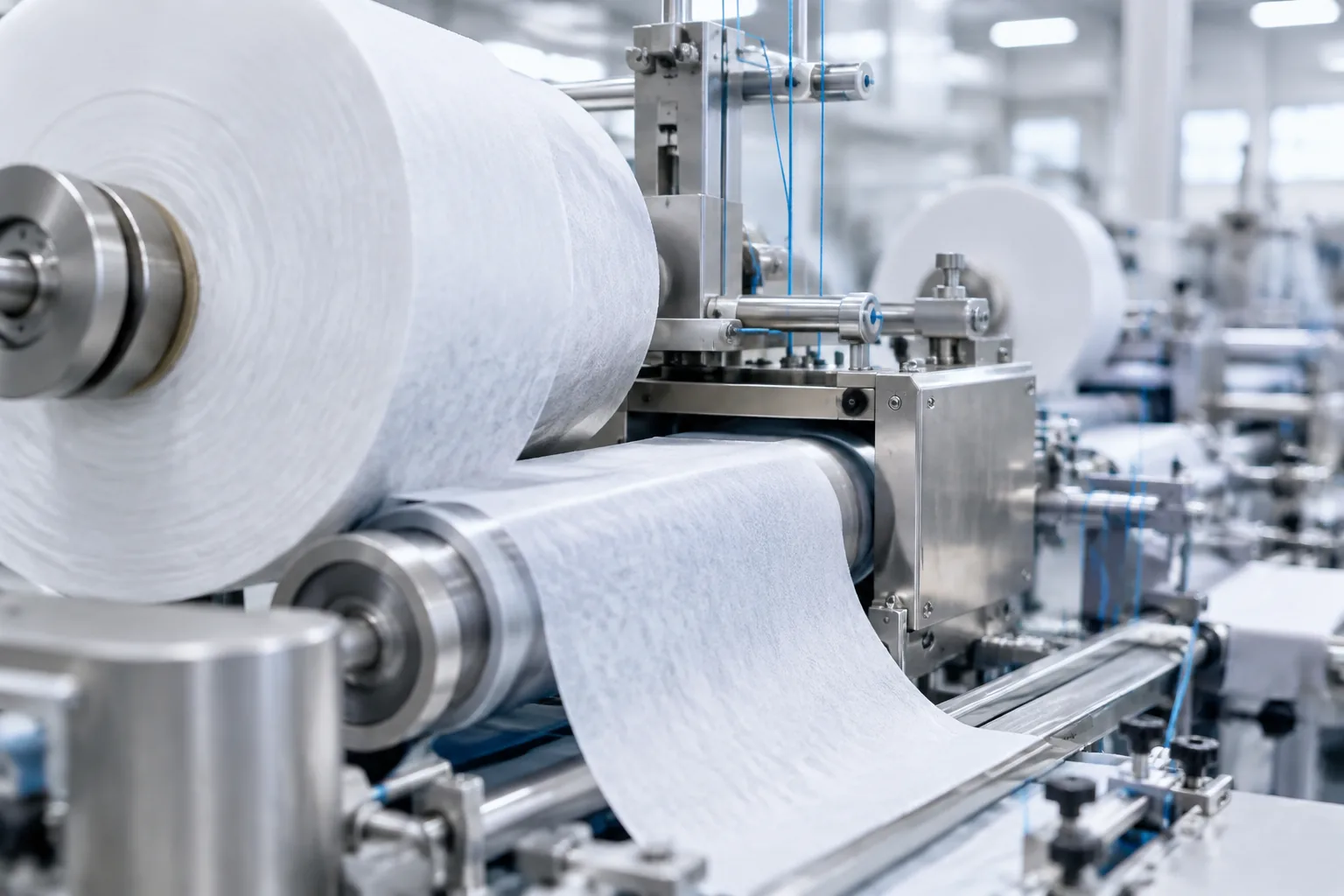 Precision machinery processing medical dressing material